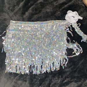 Sequin wrap skirt